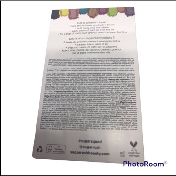 Tarte Sugar Rush Sunbeams & Daydreams Eye Set Palette & Brush Rainbow pride new - Picture 3 of 9